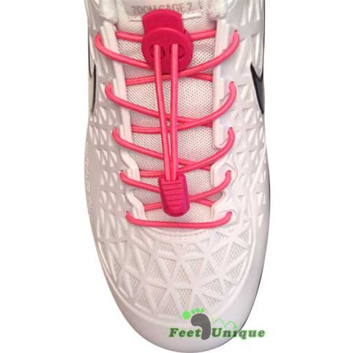Elastische Schnürsenkel in Pink mit verschluss
