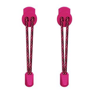 Elastische Schnürsenkel in Schwarz & Pink mit Schnellverschluss
