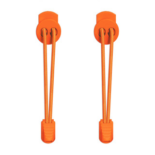 Elastische, orangene Schnürsenkel mit Schnellverschluss