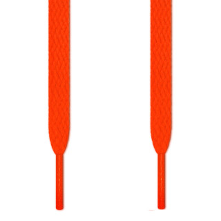 Flache, neon-orangene Schnürsenkel
